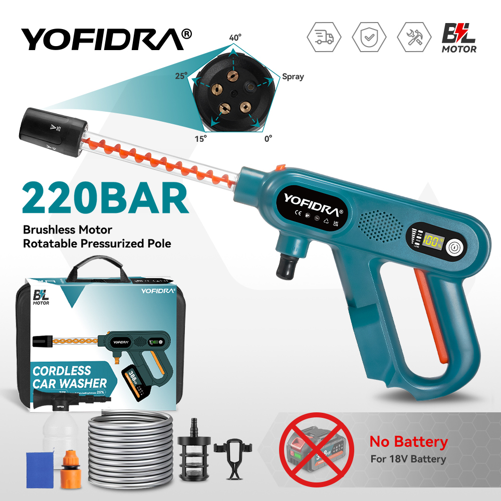 Car Shampoo Ph - YOFIDRA 3500W Fırçasız Yüksek Basınçlı Araba
